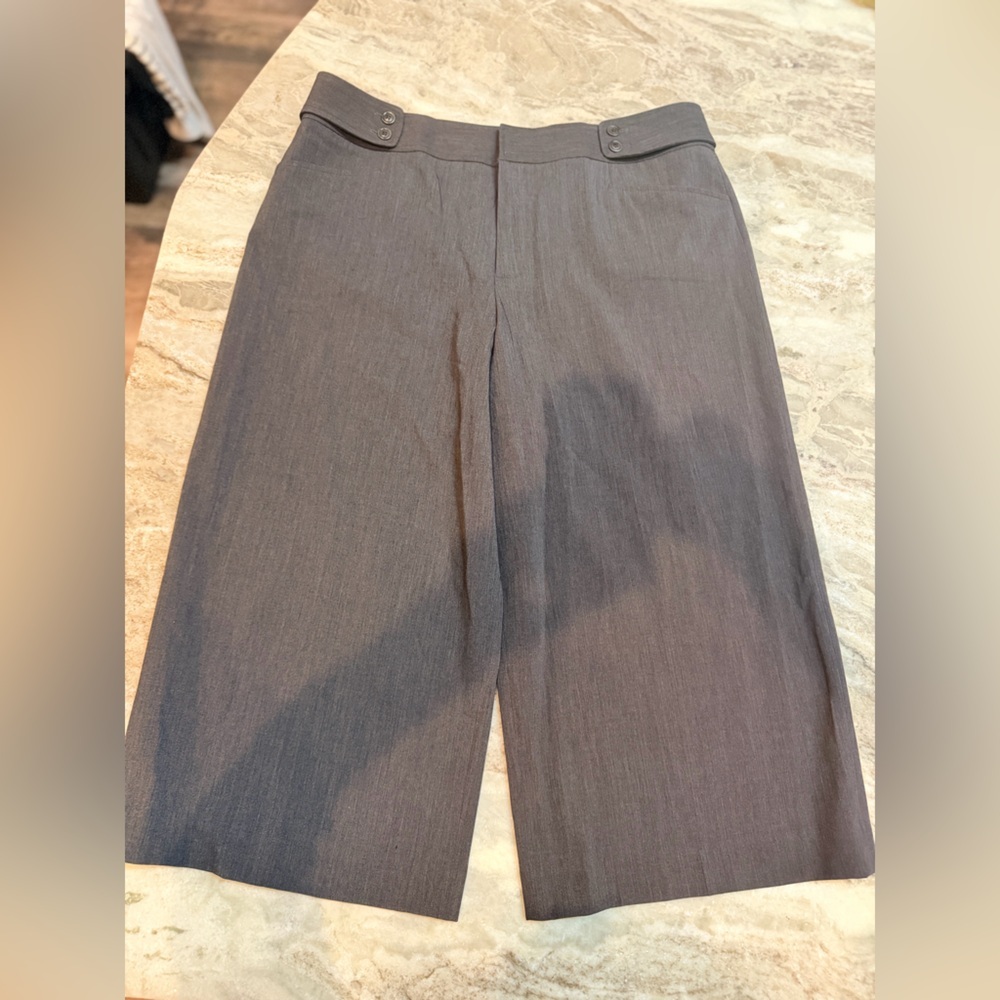 Nine West Size 14 Dark Charcoal Stretch Dress Pants Career Office Slacks